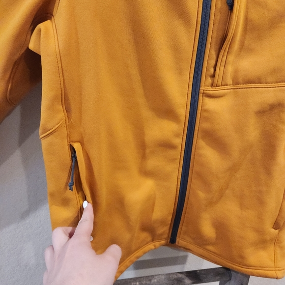 North Face Men's Grey&Yellow Fleece Zip-Up Jacket- Size Medium - Picture 5 of 11